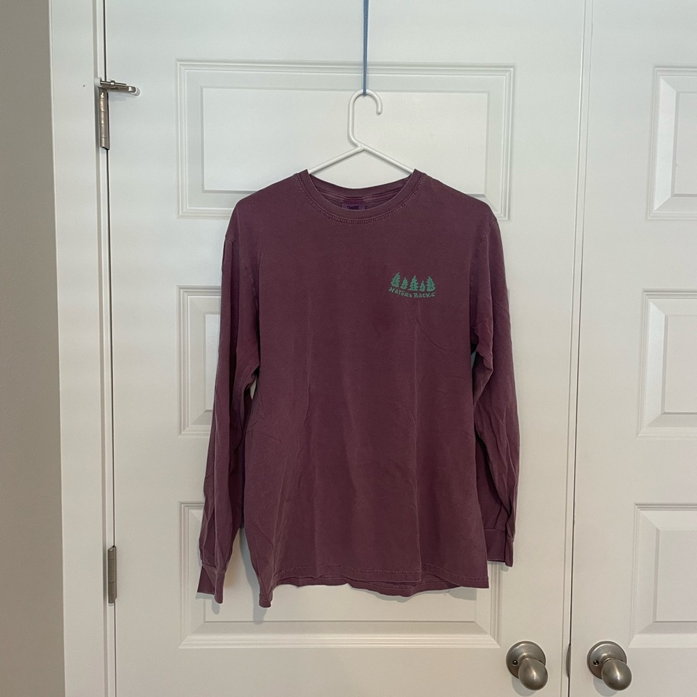 Purple Long Sleeve Shirt with Tree Design